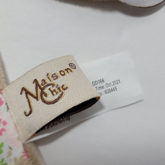 Maison Chic Farrah the Fawn Deer Lovey Paci Holder Blankie Pink Tan Floral NEW - Picture 13 of 15